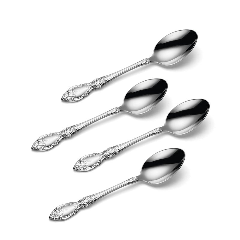 Oneida 2285004E Wordsworth Everyday Flatware Teaspoons, Set Of 4, 18/0 Stainless Steel, 5.93" L x 1.3" W - Image 2